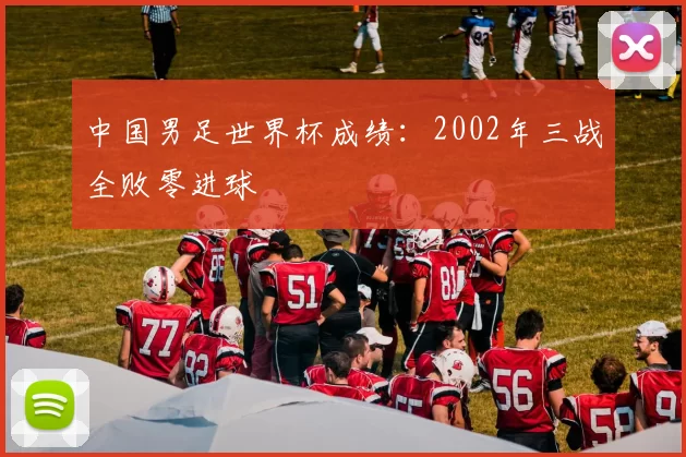 中国男足世界杯成绩：2002年三战全败零进球
