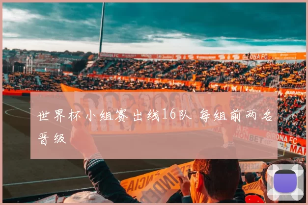 世界杯小组赛出线16队 每组前两名晋级